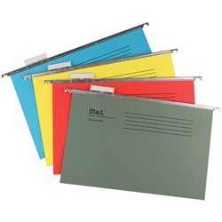 STAT SUSPENSION FILE FOOLSCAP With Index And Tabs Assorted Pack of 20