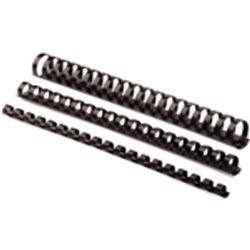 FELLOWES&REG; BINDING COMB Plastic 21 Ring 25mm Round Black Pack of 50