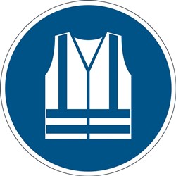 DURABLE SAFETY SIGN - USE DURABLE SAFETY VEST Blue