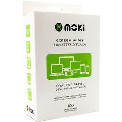 MOKI SCREEN WIPES 13x15cm Box 100