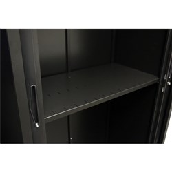 GO TAMBOUR SLOTTED SHELF 900mmW Black