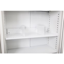 GO TAMBOUR SLOTTED SHELF 900mmW White