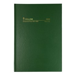 Collins Financial Year Diary A6 Week to Opening Green