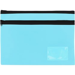 Celco Pencil Case 2 Zips Large 350x260mm Marine Blue