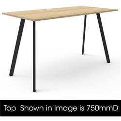 Eternity High Bar Table 1050Hx1800Wx900D Oak Top Black Frame