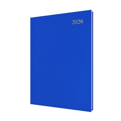 Collins Essential Diary 2025 A4 DAY TO PAGE BLUE
