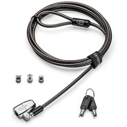 Kensington Clicksafe 2.0 Keyed Laptop Lock Universal Security Black