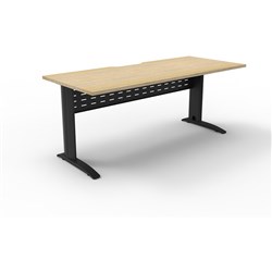 Rapidline Span Workstation 1500Wx750mmD Natural Oak & Black