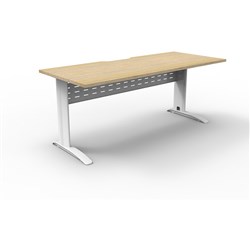 Rapidline Span Workstation 1500Wx750mmD Natural Oak & White