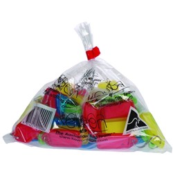 Kevron Key Tags Id5 56x30mm Assorted Colours Bag of 50