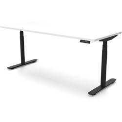 Rapidline Halo+ Single Sided Workstation 1500W x 750D x 1270mmH White/Black electric