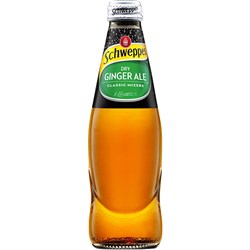 Schweppes Dry Ginger Ale 300ml Glass Pack of 24