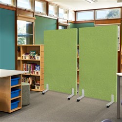 Visionchart Lightweight Room Divider Screen Mobile Leg 1190 x 1800mm Assorted