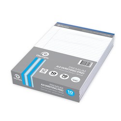 Olympic Premium Pad A4 8mm Ruled With Red Margin 50 Leaf Pack Of 10