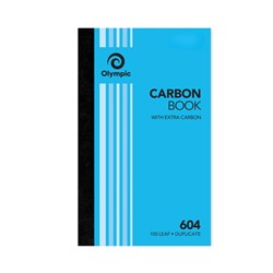 Olympic 604 Carbon Book Duplicate Feint Ruled 200 x 125mm 100 Leaf Blue