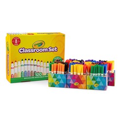 Crayola Ultra Clean Washable Broad Line Markers Classroom Set Classic Assorted Pack 120