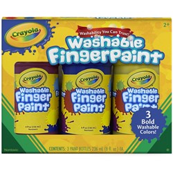 Crayola Washable Fingerpaint 236ml Assorted Pack Of 3