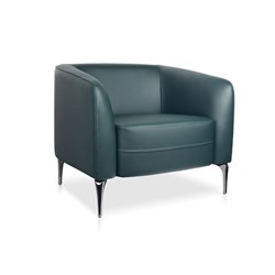 Rapidline Liso Lounge 1 Seater 830W x 720D x 700mmH Forest Green PU Leather