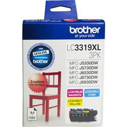 BROTHER LC3319XL CMY 3 COLOUR PACK INK CARTRIDGE HIGH YIELD