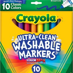 CRAYOLA WASHABLE BROAD MARKER 10 Asst Classic Colors