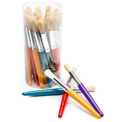 EDVANTAGE STUBBY PAINT BRUSHES Stubby Plastic Handle Brush Set