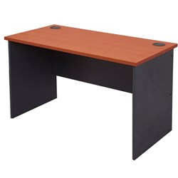 Rapidline Melamine Open Desk 1200mmWx600mmD Cherry and Ironstone