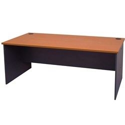 Rapidline Melamine Open Desk 1800mmWx900mmD Cherry and Ironstone