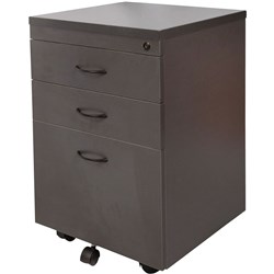 Rapidline Melamine Mobile Pedestal 2 Personal Drawer 1 File Drawer All Ironstone