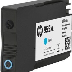 HP #955XL INKJET CARDRIDGE CYAN HIGH YIELD 600PGS L0S63AA