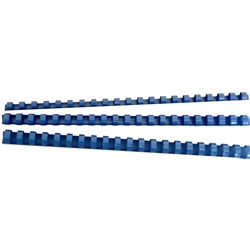 IBICO PLASTIC COMB 21 RING BINDING COILS 6mm Blue BX100