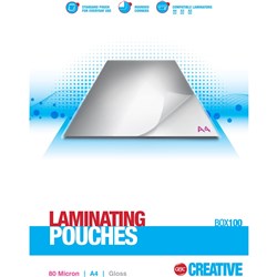 A4 LAMINATING POUCHES 80MICRON PK100