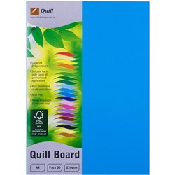 QUILL XL MULTIBOARD A4 210GSM MARINE BLUE (PK50)