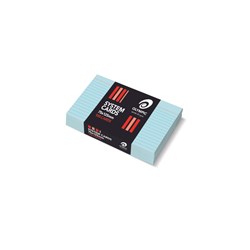 Olympic System Cards 75 x 125mm Ruled Blue Pack Of 100 Pack of 100