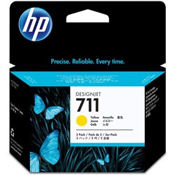 HP #711 29ml INK CARTRIDGE Yellow 3 PK