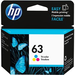 HP #63 TRI COLOUR INK 165 pages