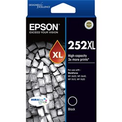 EPSON 252 HY BLACK INK CART Black 1,100 pages