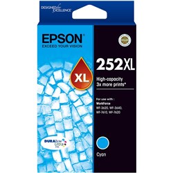 EPSON 252 HY CYAN INK CART Cyan 1,100 pages
