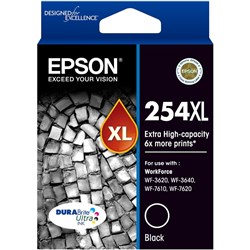 EPSON 254 EHY BLACK INK CART Black 2,200 pages