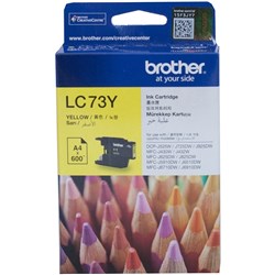 BROTHER LC73Y INKJET H/YD YELW Suit J6510dw/6710/6910 600 Pgs