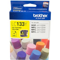 BROTHER LC133Y INKJET CART Yellow 600pg