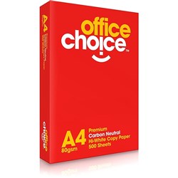 Office Choice Copy Paper Premium A4 80gsm White Ream of 500 (min buy 5 reams)