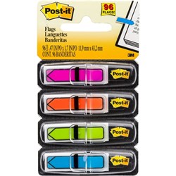 POST-IT FLAGS ARROWS BRIGHT PK96 4 COLOURS 684-ARR4