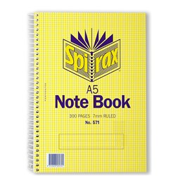 NOTEBOOK SPIRAX A5 #571 S/O 300LF