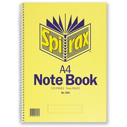 NOTEBOOK SPIRAX A4 #595 120 PAGE