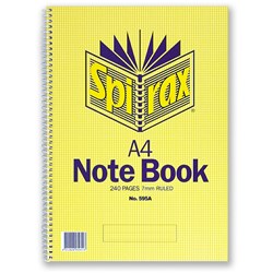 NOTEBOOK SPIRAX A4 #595A 240 PAGE