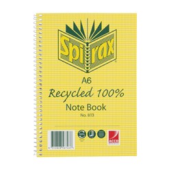 SPIRAX RECYCLED NOTEBOOK A6 120PG 813