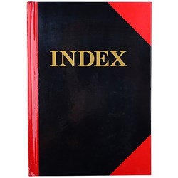 RED AND BLACK NOTEBOOK Gloss Cover A5 100 Lf Indexed 100 Leaf Cumberland