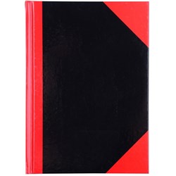 RED AND BLACK NOTEBOOK Gloss Cover A5 200 Leaf Cumberland 43110