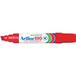 ARTLINE 100 PERMANENT MARKERS Red