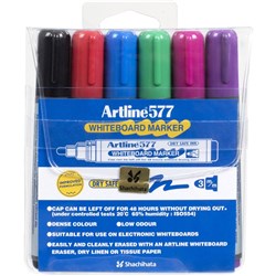 ARTLINE 577 DRYSAFE WHITEBOARD MARKERS 6 Assorted WLT6